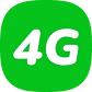 Icon data 4G điện thoại